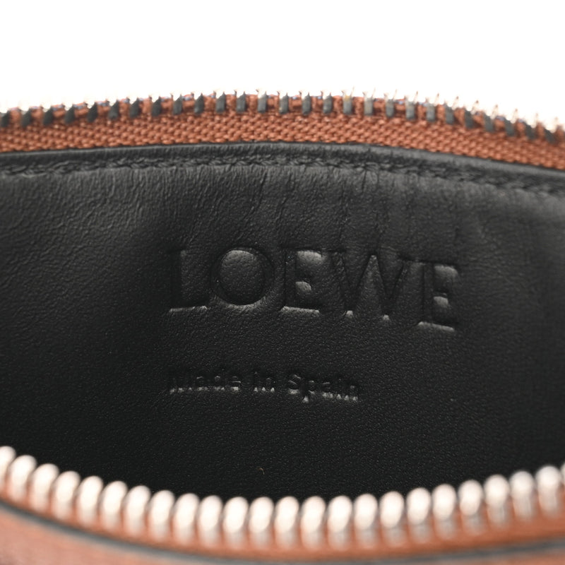 LOEWE ロエベ コインケース ブラウン C660Z40X05 ユニセックス レザー型押し コインケース ABランク 中古 銀蔵