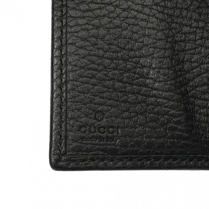 GUCCI グッチ コンパクトウォレット ブラック GP金具 レディース レザー 二つ折り財布 ABランク 中古 銀蔵