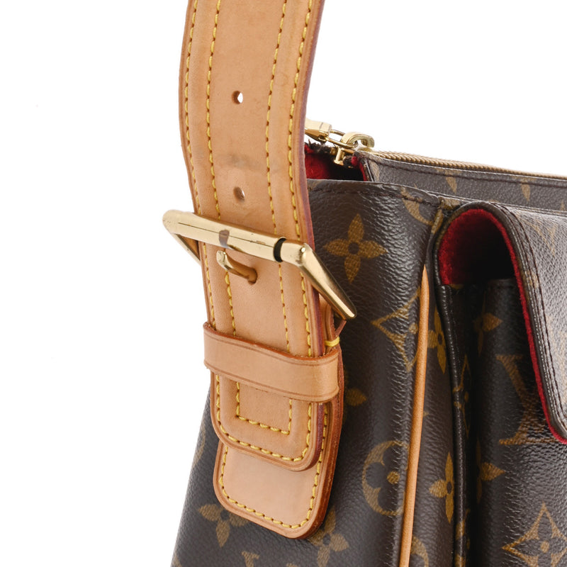 LOUIS VUITTON ルイヴィトン モノグラム ヴィバシテ GM ブラウン M51163 レディース モノグラムキャンバス ショルダーバッグ Bランク 中古 銀蔵