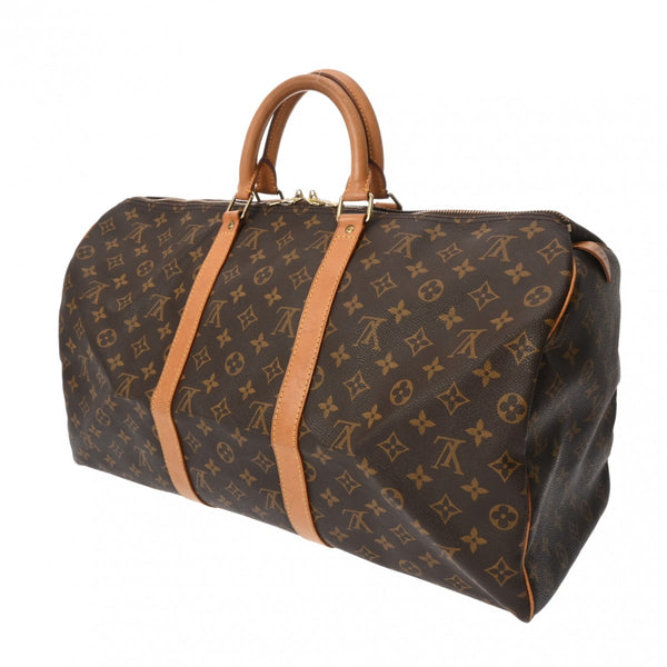 LOUIS VUITTON ルイヴィトン モノグラム キーポル 50 ブラウン M41426 ユニセックス モノグラムキャンバス ボストンバッグ Bランク 中古 銀蔵