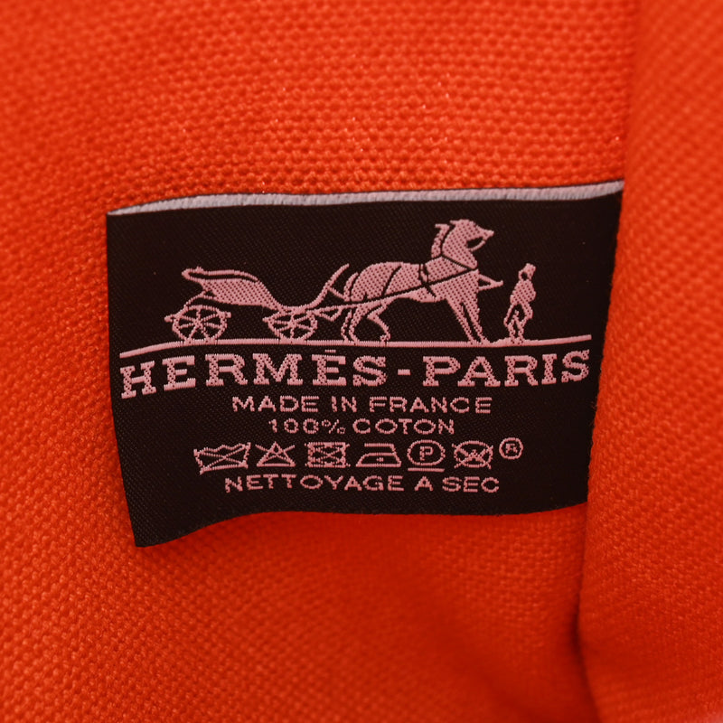 HERMES エルメス フラットポーチ GM ヨッティング フー レディース コットン ポーチ Aランク 中古 銀蔵