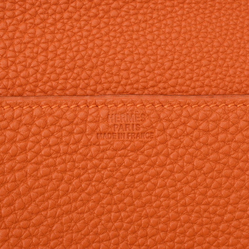 HERMES エルメス トランプ ケース オレンジ □F刻印(2002年頃) ユニセックス トリヨンレザー カードケース Aランク 中古 銀蔵