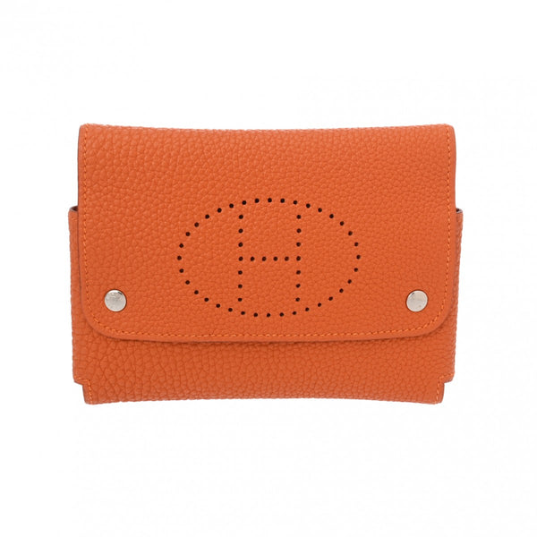 エルメストランプ ケース オレンジ □F刻印(2002年頃)刻印 ユニ