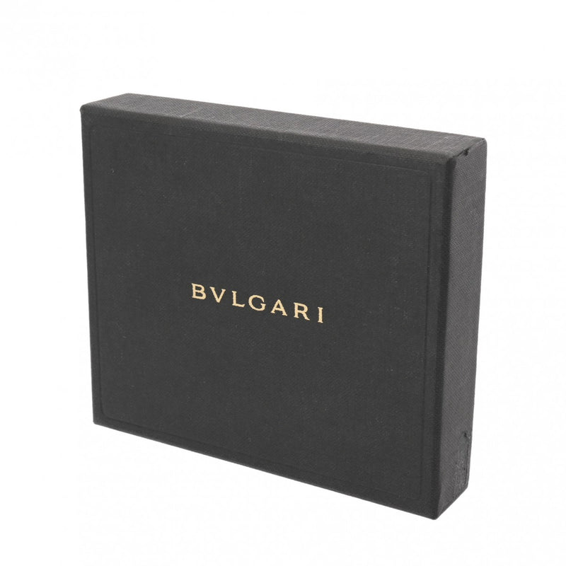 BVLGARI ブルガリ ブルガリブルガリ  二ツ折り ベージュ ユニセックス レザー型押し 札入れ 新同 中古 銀蔵