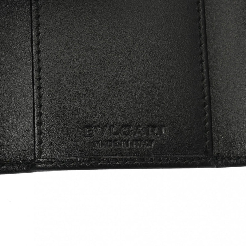 BVLGARI ブルガリ コレツィオーネ 6連キーケース ブラック 32436 ユニセックス レザー型押し キーケース Aランク 中古 銀蔵