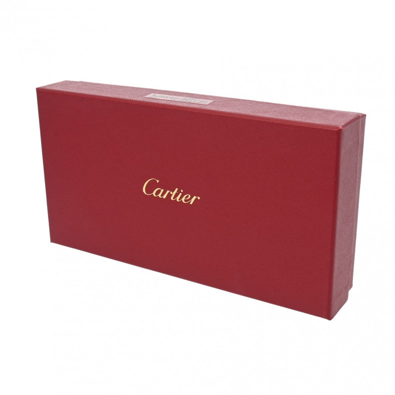 CARTIER カルティエ サントス 長ファスナー財布 型押し ブラック L3000769 メンズ レザー 長財布 新同 中古 銀蔵