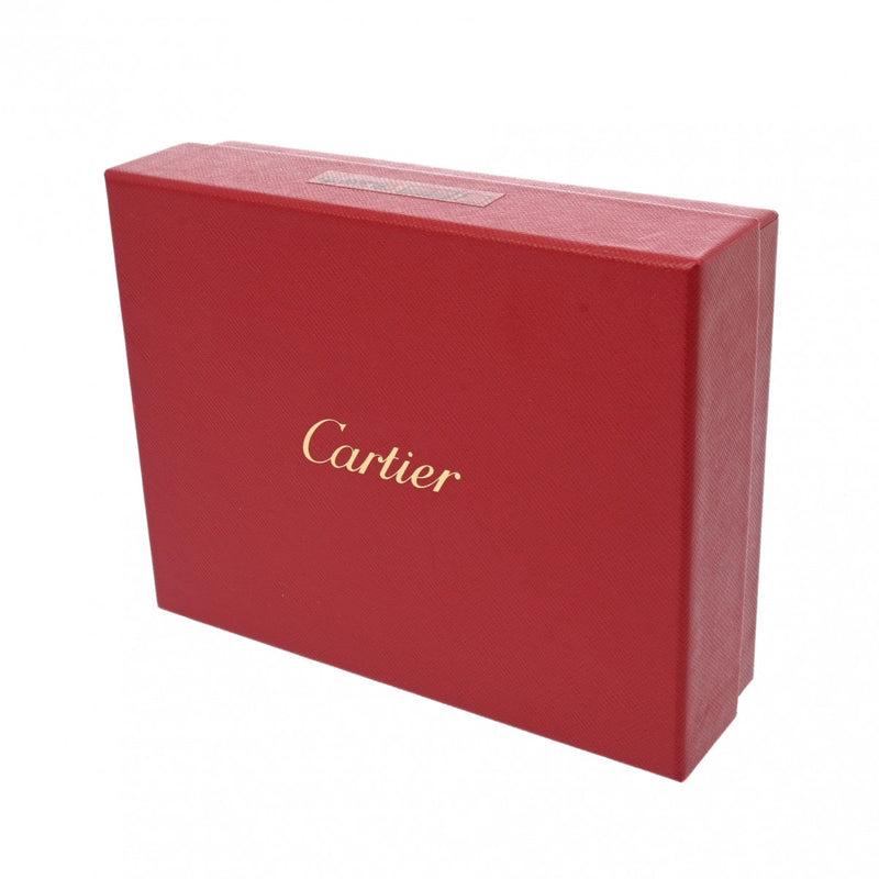 CARTIER カルティエ サントス ブラック メンズ レザー 二つ折り財布 Aランク 中古 銀蔵