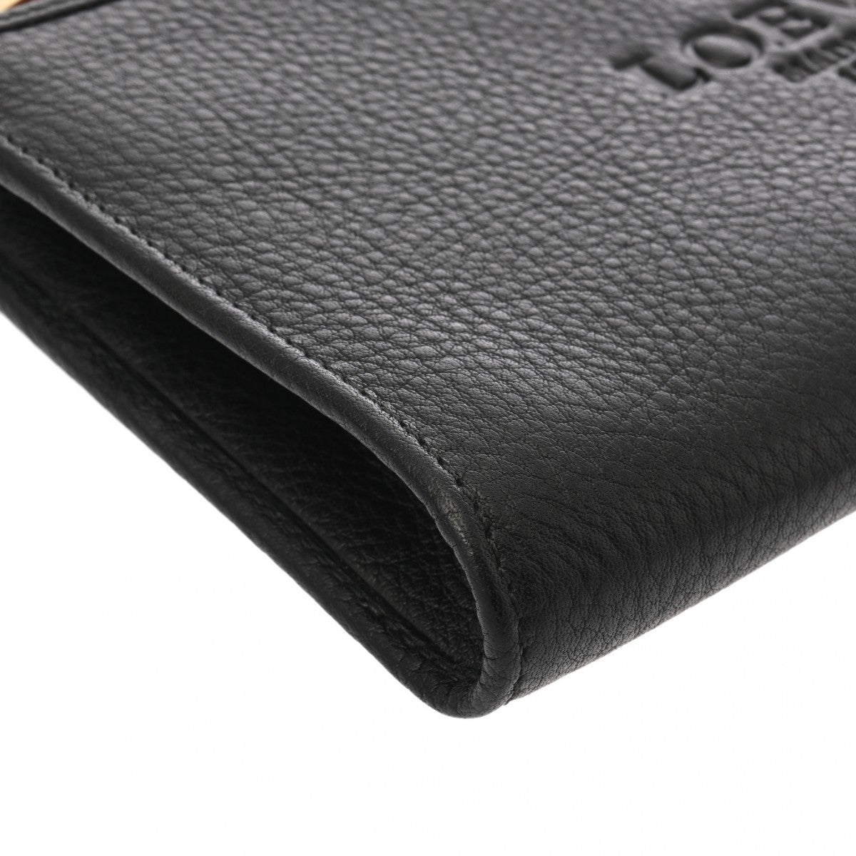 LOEWE ブラックレザー 長財布 ロエベL字ファスナー長財布 ブラック ユニセックス レザー 長