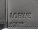 LOEWE ロエベ 二つ折り札入れ ブラック メンズ レザー型押し 二つ折り財布 新同 中古 銀蔵