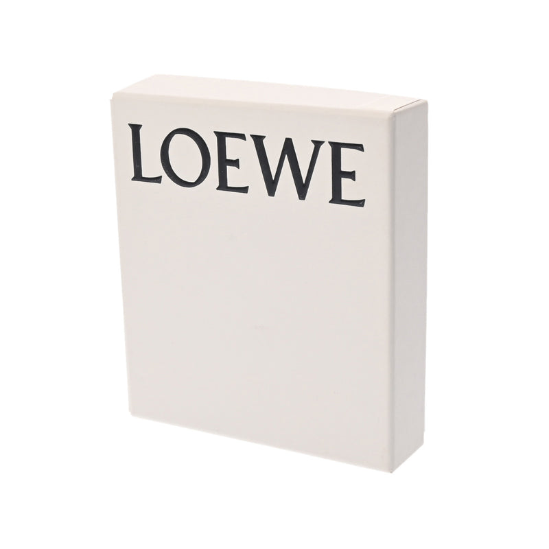 LOEWE ロエベ 二つ折り札入れ ブラック メンズ レザー型押し 二つ折り財布 新同 中古 銀蔵