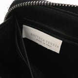 BOTTEGAVENETA ボッテガヴェネタ イントレチャート ラウンドファスナー財布 ドット ブラック/グレー メンズ レザー 長財布 Bランク 中古 銀蔵