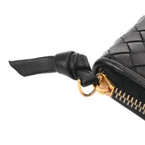 BOTTEGAVENETA ボッテガヴェネタ イントレチャート ラウンドファスナー ブラック 114075.V0013.1000 ユニセックス レザー コインケース Bランク 中古 銀蔵