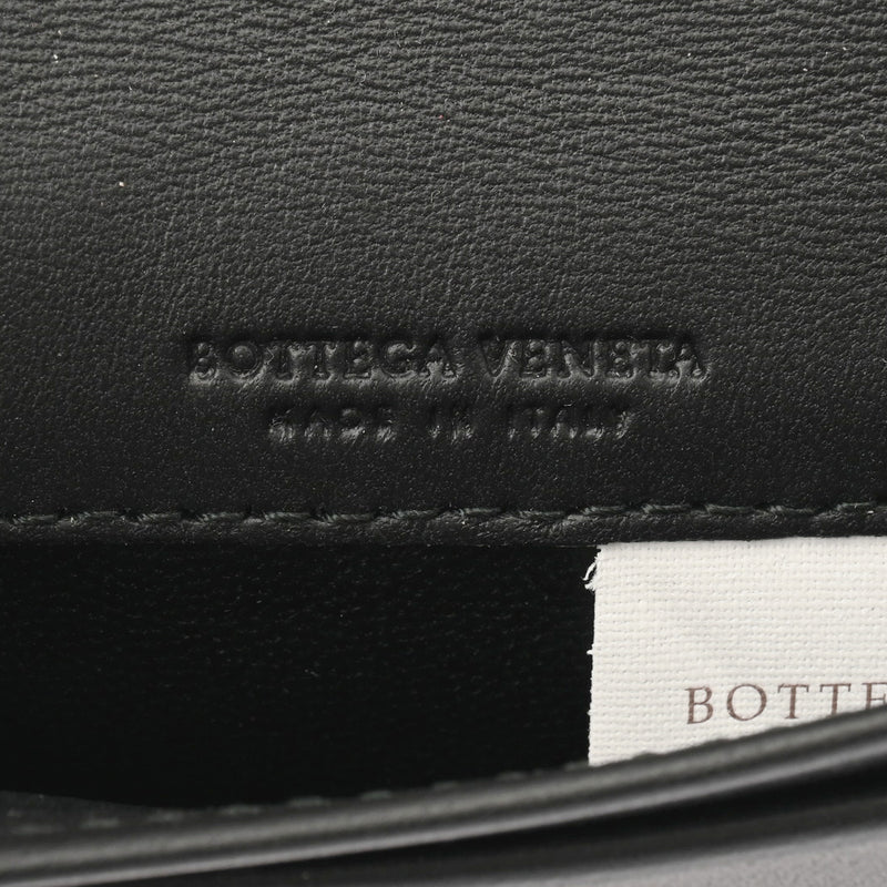 BOTTEGAVENETA ボッテガヴェネタ イントレチャート 名刺入れ ブラック メンズ レザー カードケース 新同 中古 銀蔵