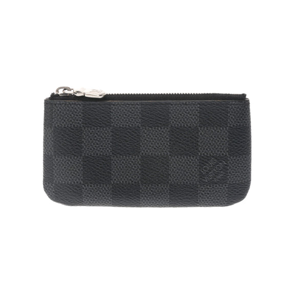 LOUIS VUITTON ルイヴィトン ダミエグラフィット ポシェットクレ 黒/グレー  N60155 メンズ ダミエグラフィットキャンバス コインケース Bランク 中古 銀蔵