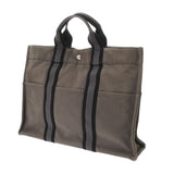 HERMES エルメス フールトゥ MM グレー ユニセックス キャンバス トートバッグ Bランク 中古 銀蔵