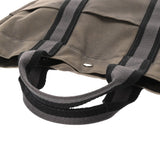 HERMES エルメス フールトゥ MM グレー ユニセックス キャンバス トートバッグ Bランク 中古 銀蔵