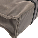 HERMES エルメス フールトゥ MM グレー ユニセックス キャンバス トートバッグ Bランク 中古 銀蔵