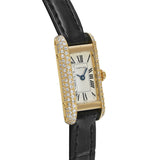 カルティエ タンクアロンジェ WB3001G1 ホワイト レディース 腕時計 クォーツ 中古 銀蔵