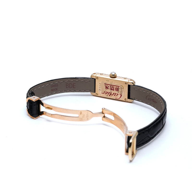 カルティエ タンクアロンジェ WB3001G1 ホワイト レディース 腕時計 クォーツ 中古 銀蔵