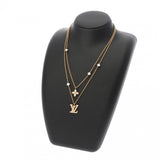 LOUIS VUITTON ルイヴィトン レディLV  ゴールド M01845 レディース GP ラインストーン ネックレス Aランク 中古 銀蔵