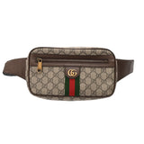 GUCCI グッチ オフィディア ベルトバッグ  グレージュ系 メンズ GGスプリームキャンバス レザー ウエストバッグ Aランク 中古 銀蔵