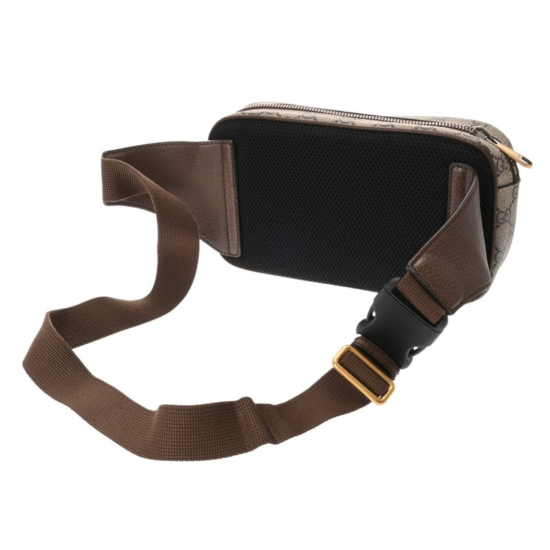 GUCCI グッチ オフィディア ベルトバッグ  グレージュ系 メンズ GGスプリームキャンバス レザー ウエストバッグ Aランク 中古 銀蔵