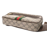 GUCCI グッチ オフィディア ベルトバッグ  グレージュ系 メンズ GGスプリームキャンバス レザー ウエストバッグ Aランク 中古 銀蔵