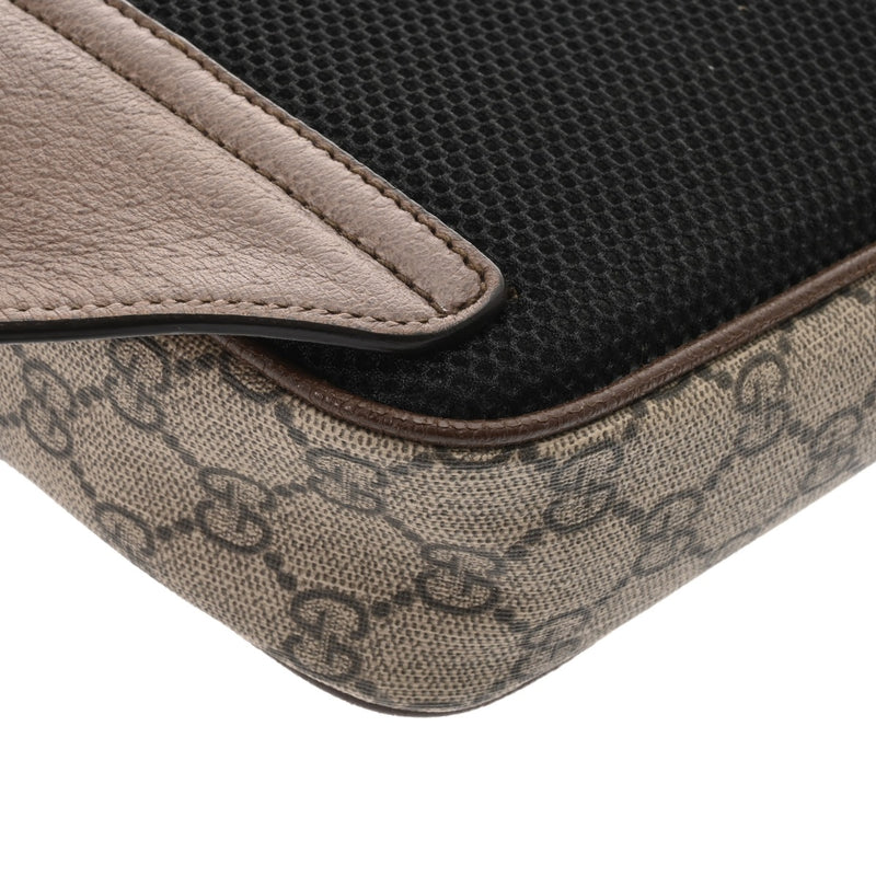 GUCCI グッチ オフィディア ベルトバッグ  グレージュ系 メンズ GGスプリームキャンバス レザー ウエストバッグ Aランク 中古 銀蔵