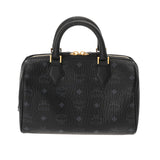 MCM エムシーエム スモール ボストンバッグ ベージュ ゴールド金具 レディース ポリウレタン ボストンバッグ Aランク 中古 銀蔵