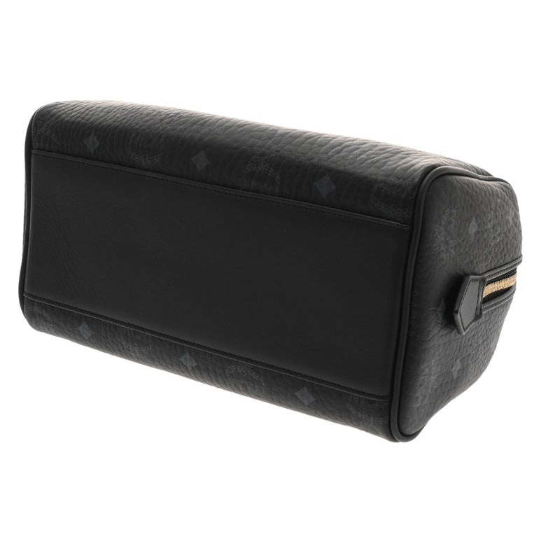 MCM エムシーエム スモール ボストンバッグ ベージュ ゴールド金具 レディース ポリウレタン ボストンバッグ Aランク 中古 銀蔵