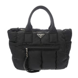 PRADA プラダ ボンバー 2WAYバッグ ブラック シルバー金具 レディース ナイロン ハンドバッグ Aランク 中古 銀蔵