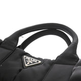 PRADA プラダ ボンバー 2WAYバッグ ブラック シルバー金具 レディース ナイロン ハンドバッグ Aランク 中古 銀蔵