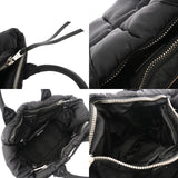 PRADA プラダ ボンバー 2WAYバッグ ブラック シルバー金具 レディース ナイロン ハンドバッグ Aランク 中古 銀蔵