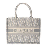 CHRISTIAN DIOR クリスチャンディオール ブックトート ミディアム グレー レディース キャンバス ハンドバッグ 未使用 銀蔵