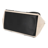 BALENCIAGA バレンシアガ ネイビーカバス S ホワイト ブラック 339933 レディース キャンバス レザー ハンドバッグ Bランク 中古 銀蔵