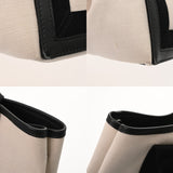 BALENCIAGA バレンシアガ ネイビーカバス S ホワイト ブラック 339933 レディース キャンバス レザー ハンドバッグ Bランク 中古 銀蔵