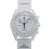 スウォッチ OMEGA オメガ MISSION TO EARTHE MOONPHASE SO33W700 ホワイト/グレージュ メンズ 腕時計 クォーツ 銀蔵