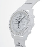 スウォッチ OMEGA オメガ MISSION TO EARTHE MOONPHASE SO33W700 ホワイト/グレージュ メンズ 腕時計 クォーツ 銀蔵