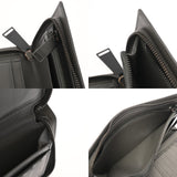 BOTTEGAVENETA ボッテガヴェネタ イントレチャート 長コの字ファスナー財布 グレー ブラック金具 メンズ レザー 長財布 ABランク 中古 銀蔵