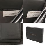 BOTTEGAVENETA ボッテガヴェネタ イントレチャート 長コの字ファスナー財布 グレー ブラック金具 メンズ レザー 長財布 ABランク 中古 銀蔵