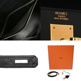 HERMES エルメス ケリー 32 外縫い 2WAY ブラック □B刻印(1998年頃) レディース ボックスカーフ ハンドバッグ Bランク 中古 銀蔵