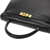 HERMES エルメス ケリー 32 外縫い 2WAY ブラック □B刻印(1998年頃) レディース ボックスカーフ ハンドバッグ Bランク 中古 銀蔵