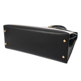 HERMES エルメス ケリー 32 外縫い 2WAY ブラック □B刻印(1998年頃) レディース ボックスカーフ ハンドバッグ Bランク 中古 銀蔵