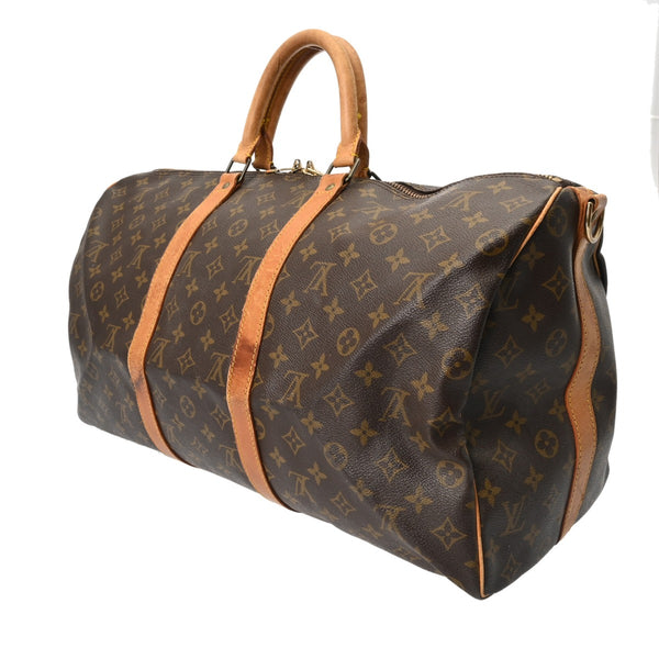 LOUIS VUITTON ルイヴィトン モノグラム キーポルバンドリエール 50 ブラウン M41416 レディース モノグラムキャンバス ボストンバッグ Bランク 中古 銀蔵