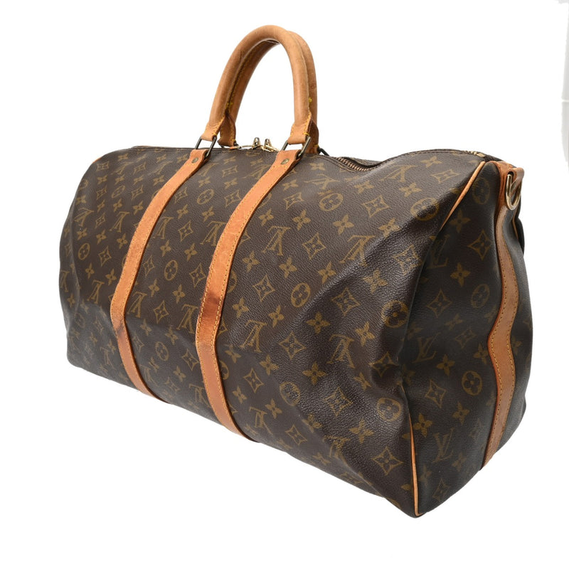 LOUIS VUITTON ルイヴィトン モノグラム キーポルバンドリエール 50 ブラウン M41416 レディース モノグラムキャンバス ボストンバッグ Bランク 中古 銀蔵