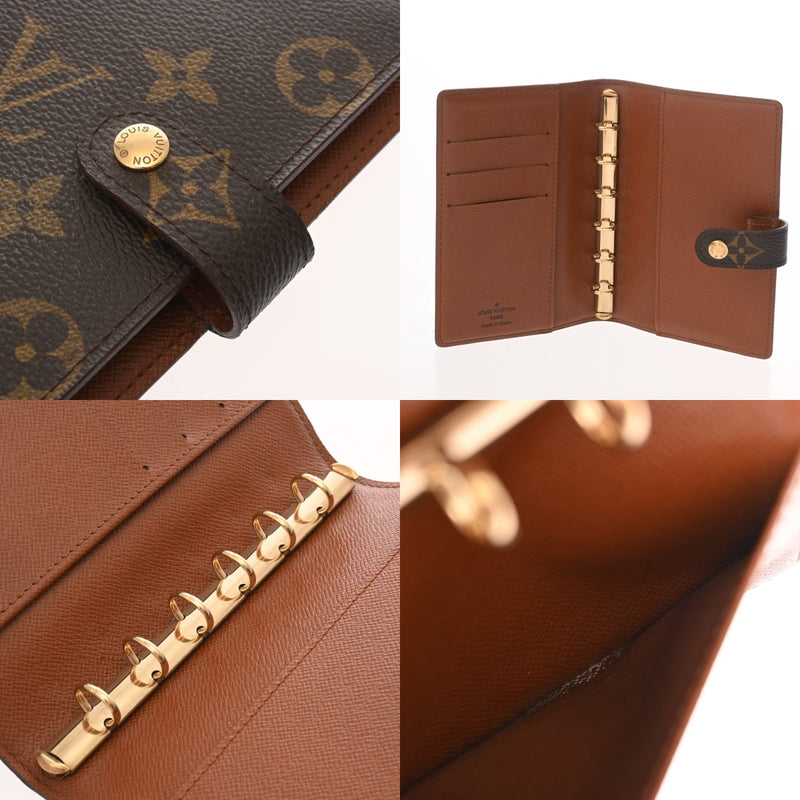 手帳 ルイヴィトン モノグラム アジェンダPM ブラウン キャンバス 手帳
