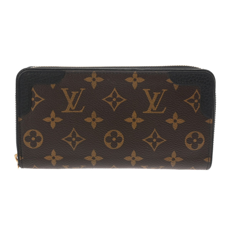 LOUIS VUITTON ルイヴィトン モノグラム ジッピーウォレット レティーロ ノワール M61855 レディース モノグラムキャンバス 長財布 ABランク 中古 銀蔵