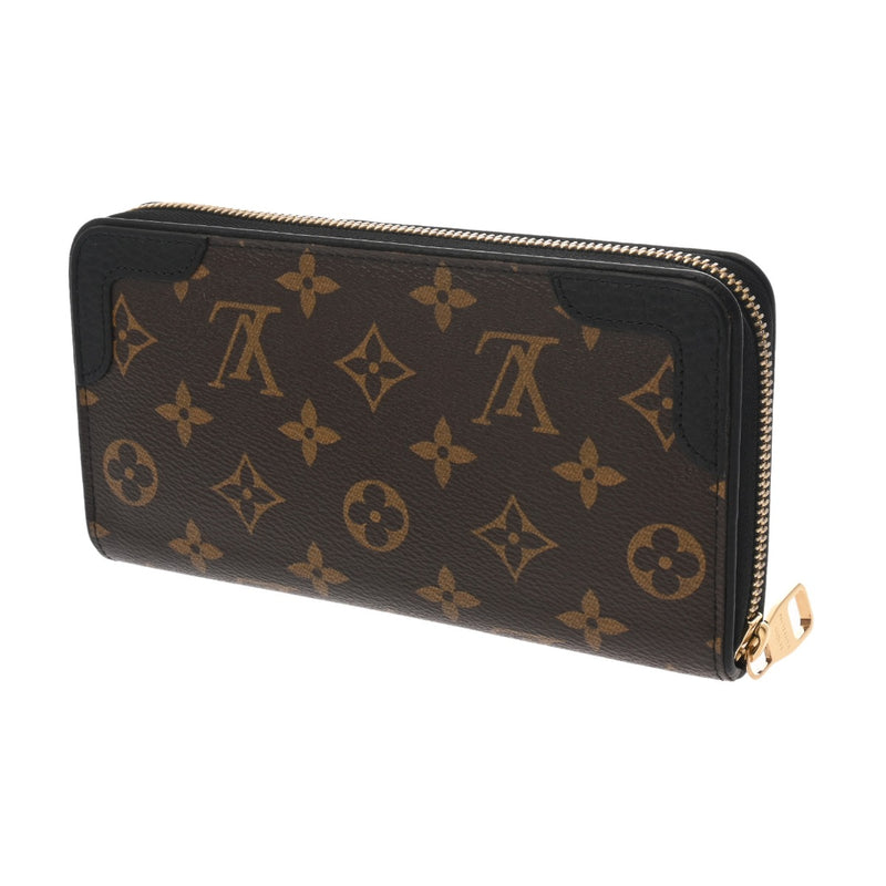 LOUIS VUITTON ルイヴィトン モノグラム ジッピーウォレット レティーロ ノワール M61855 レディース モノグラムキャンバス 長財布 ABランク 中古 銀蔵