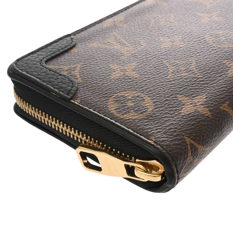 LOUIS VUITTON ルイヴィトン モノグラム ジッピーウォレット レティーロ ノワール M61855 レディース モノグラムキャンバス 長財布 ABランク 中古 銀蔵