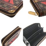 LOUIS VUITTON ルイヴィトン トランクタイム ジッピーコインパース ブラウン M52745 ユニセックス PVC/レザー コインケース ABランク 中古 銀蔵